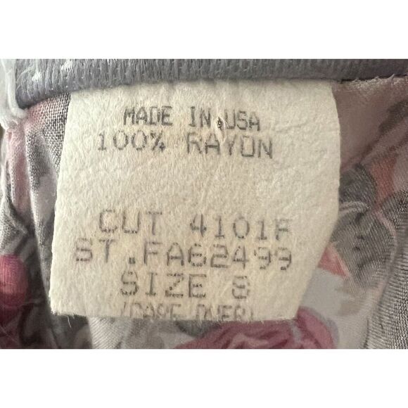 Eileen West Dress Size 8 Multi Floral Midi Button Back Prairiecore Pockets Vtg - Picture 6 of 12